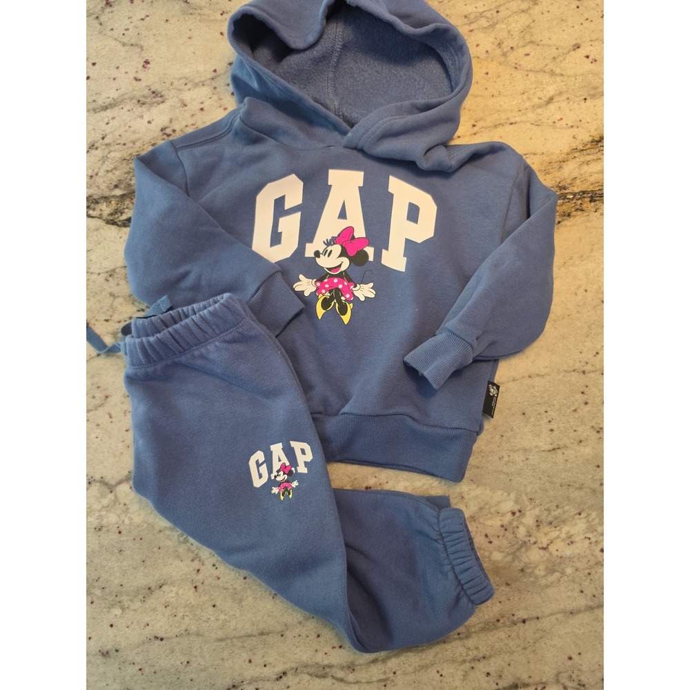 Disney Gap 2T Minnie mouse jogger set periwinkle blue